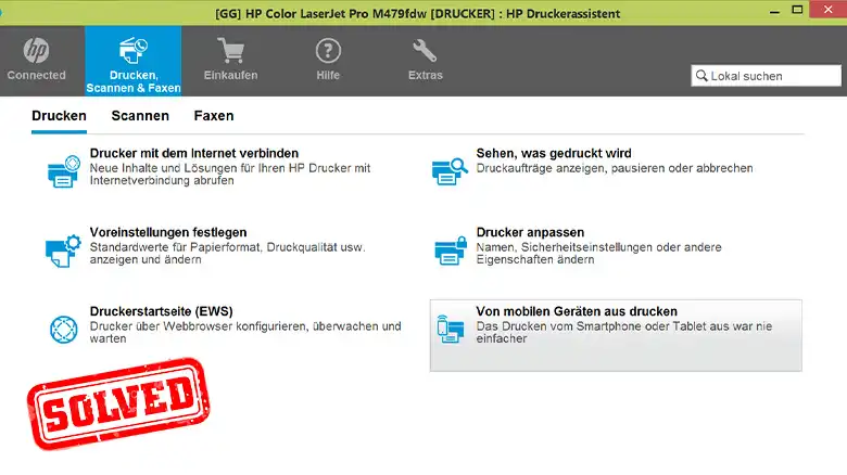 HP Scan to Computer Disabled