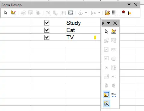 Clicking the Design Mode icon 